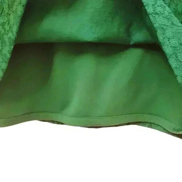 Alfani Women's Green Blue Nylon/Poly Lace Lined Skirt - Picture 7 of 10